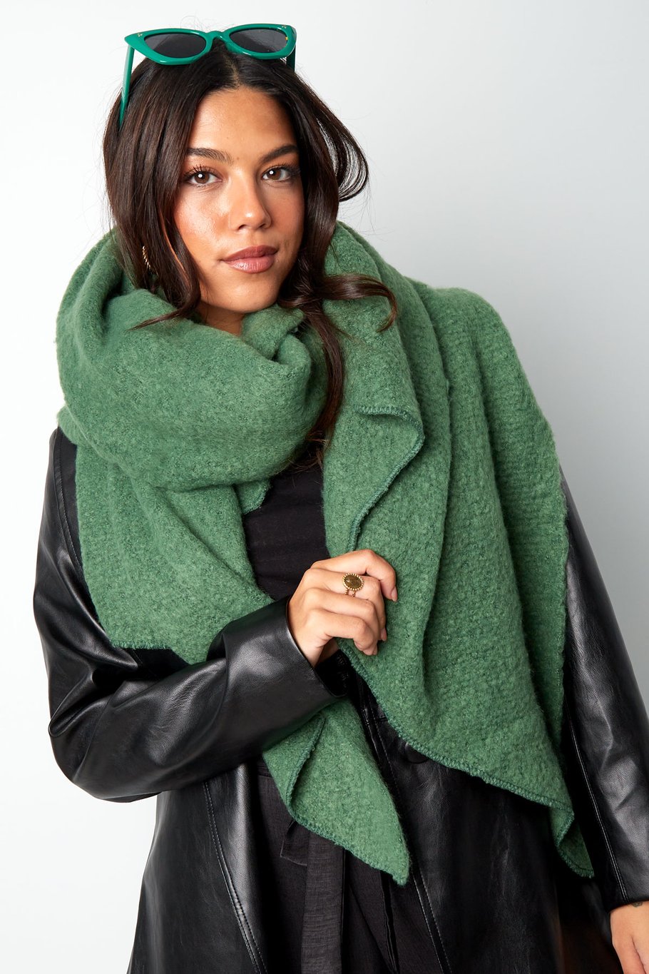 Weicher Winterschal Koralle Polyester Bild2